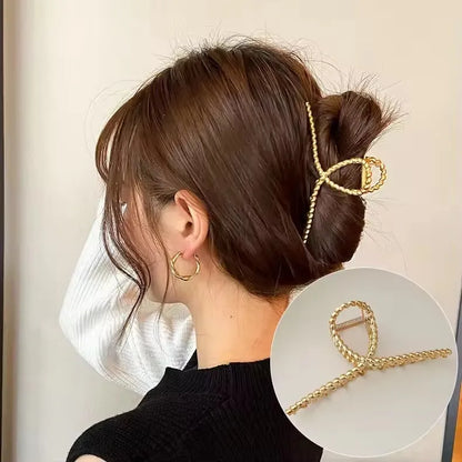 Korean Geometric Metal Hair Clip Durable Alloy Claw - Smarsty