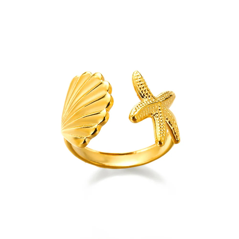 Luxury Gold 316L Stainless Steel Rings for Women - Smarsty