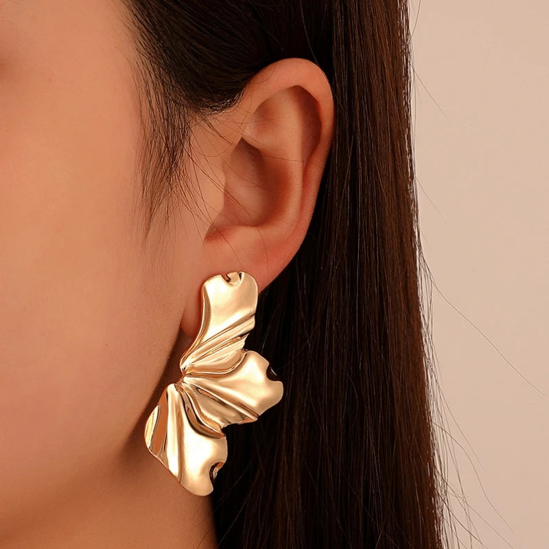 Gold Irregular Dangle Earrings for Women with Unique Style - Smarsty
