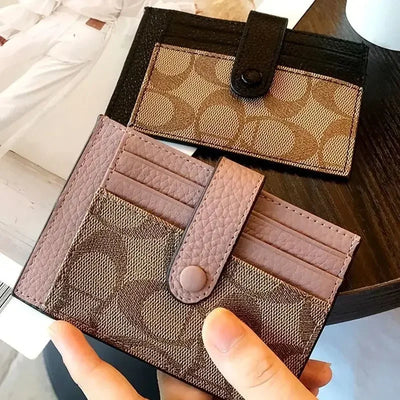 Women Short Small Wallets Fold Card Holder ID Bag Coin Purse Ladies Wallets Anti-degaussing driver's license card holder - Smarsty