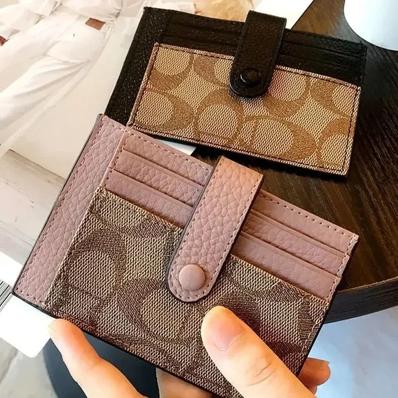 Women Short Small Wallets Fold Card Holder ID Bag Coin Purse Ladies Wallets Anti-degaussing driver's license card holder