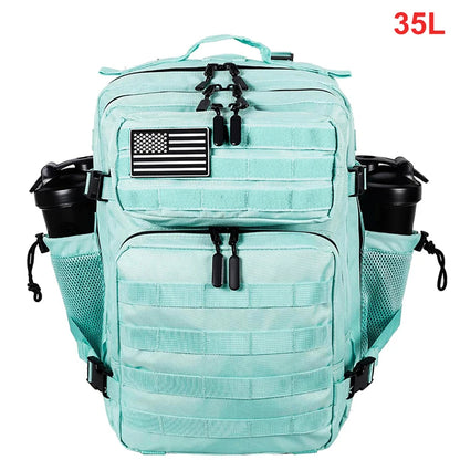35L Tactical Backpack for Women Men Molle Outdoor Travel Camping Hiking Bag Sports Weekend Athlete Gym Rucksack Dual Cup Holders - Smarsty