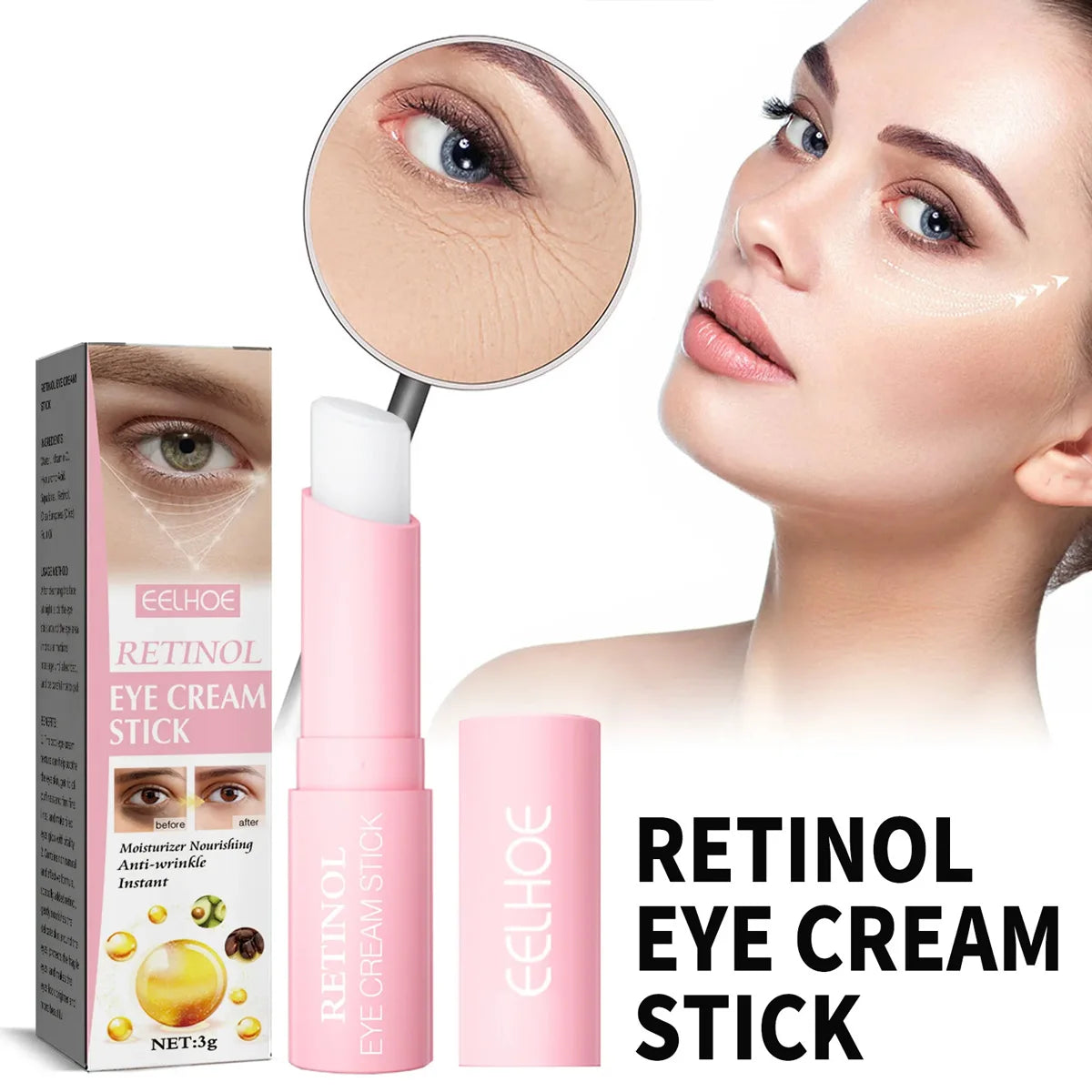 Retinol Eye Cream for Dark Circles and Puffiness - Smarsty