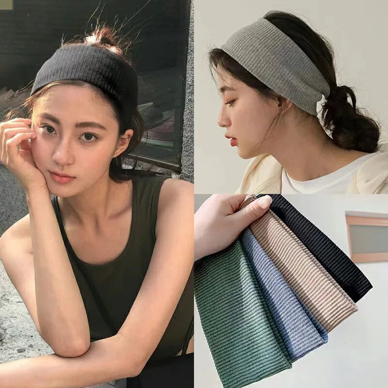 Soft Cotton Knitted Headband For Women Sweat Absorbent - Smarsty
