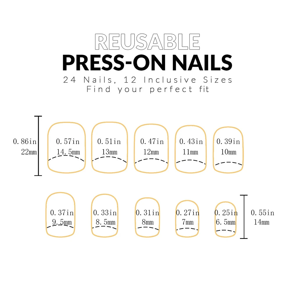 Short Square Wine Red Press On Nails Set - Smarsty