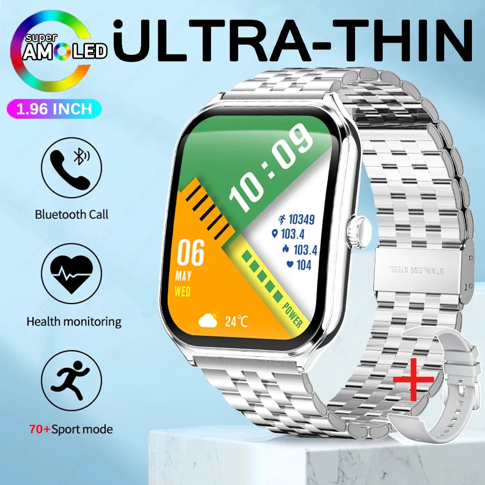Ultra Thin Smart Watch for Men with AMOLED Screen - Smarsty