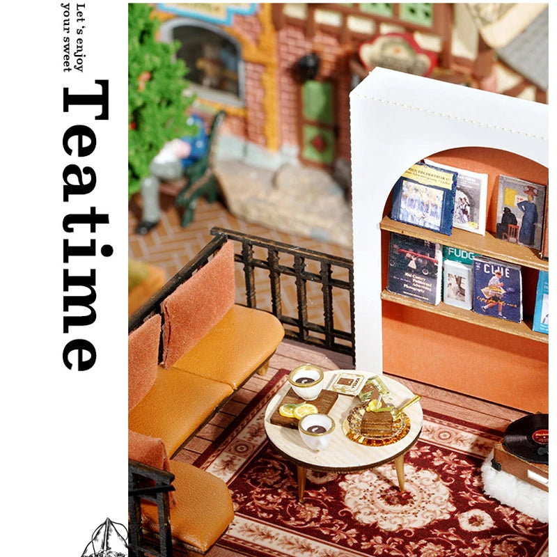 Wooden Doll House 3D Puzzle Assembly Building Model Kit Production Small Room Toys Home Bedroom Decoration With Furniture Light