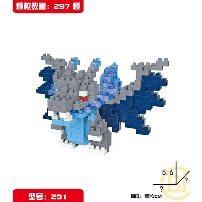 DIY Pokemon Blocks Small Cartoon Mini Building Block Pikachu Charizard Eevee Mewtwo Anime Assemble Action Model Dolls Toys by Smarsty