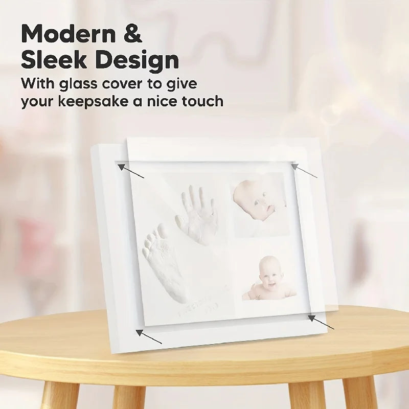 Baby Hand And Footprint Photo Frame Kit Keepsake Memories - Smarsty