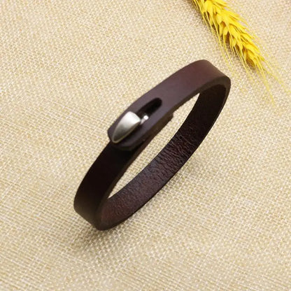 Vintage Genuine Leather Wrap Bracelet Durable Punk Wristband - Smarsty