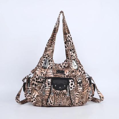 Angelkiss PU Leather Women Shoulder Bag Zipper Closure - Smarsty