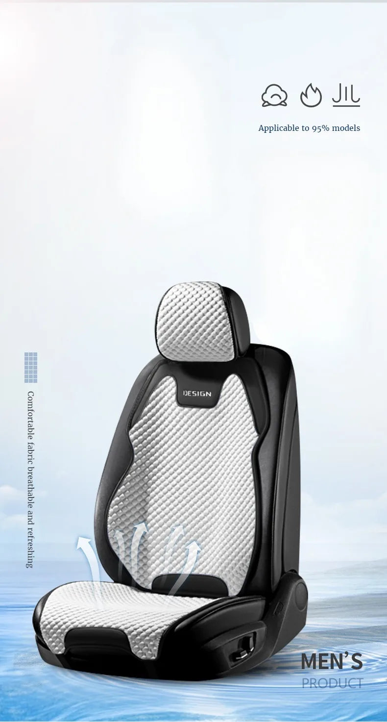Ice Silk Car Seat Cushion With Ventilation For Comfort - Smarsty
