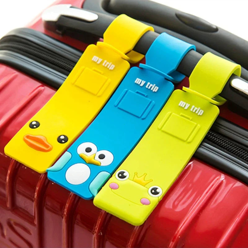 Fashion Travel Accessories Cute Animals Strip Luggage Tag Silicone Suitcase ID Addres Holder Baggage Boarding Tag Portable Label - Smarsty