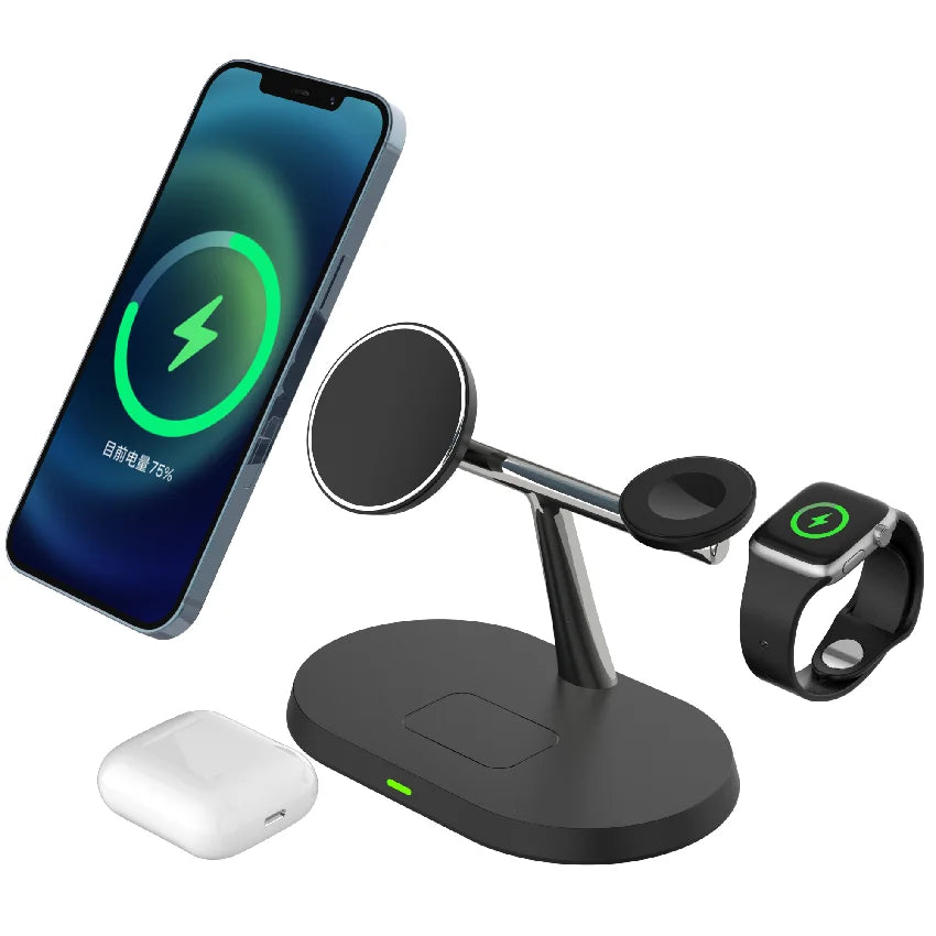 Magnetic Wireless Charger Stand 3 in 1 for iPhone Pro - Smarsty