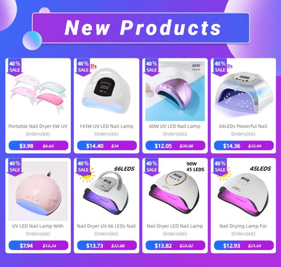 90 LED Nail Dryer Lamp for Quick Gel Curing - Smarsty