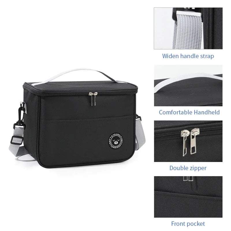 Insulated Lunch Bag Square Bento Bag with Aluminum Foil - Smarsty