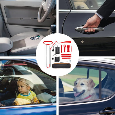 21/18PCS Car Door Tool Kit Inflatable Air Pump Auto Window Door Open Fixing Gripper Tools Long Reach Kits with Carrying Bag - Smarsty