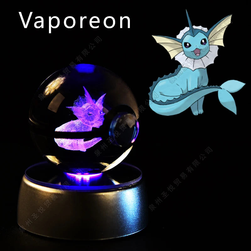 3D Pokemon Crystal Ball Night Light Lamp - Smarsty