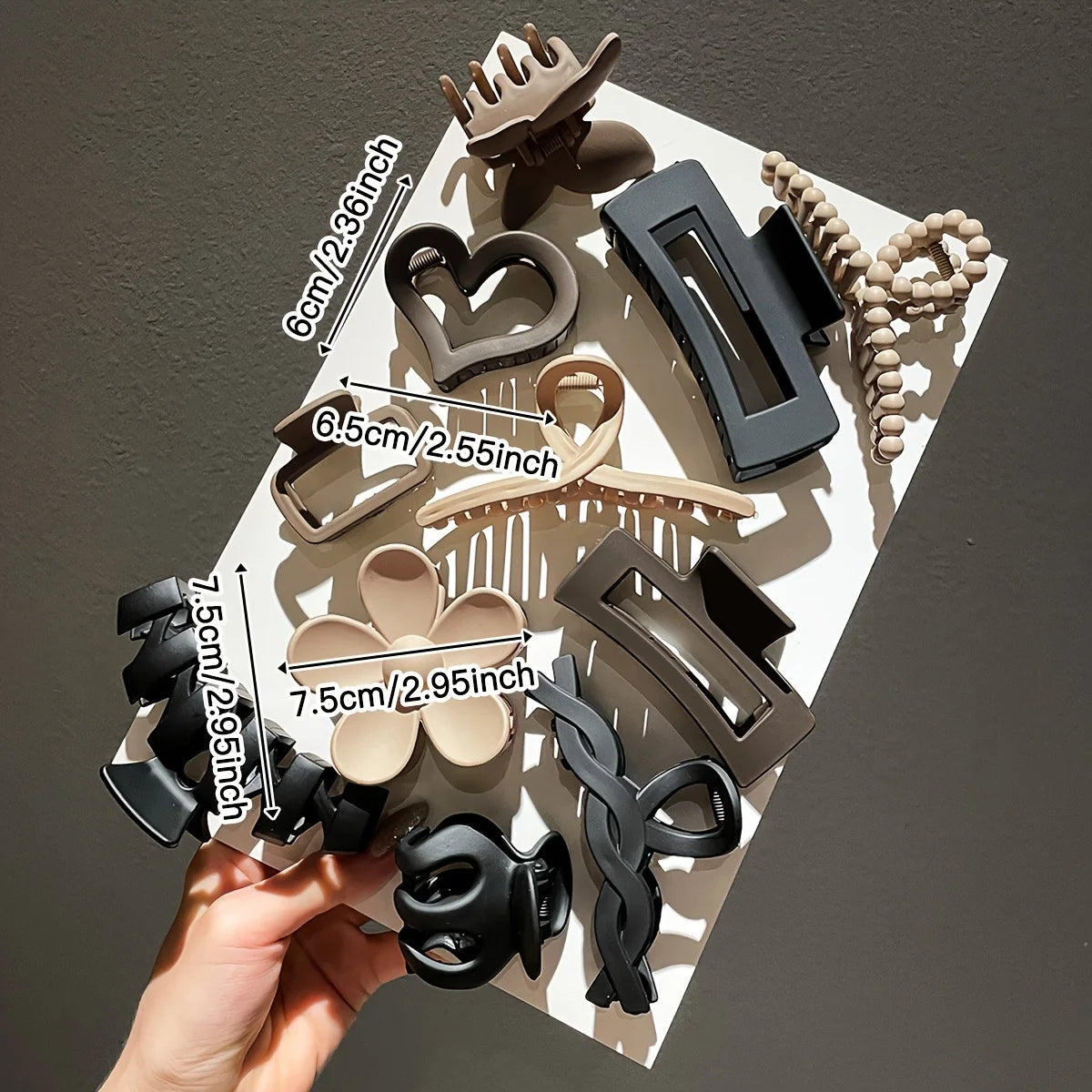 High-End Women's Frosted Hair Clip Set 11pcs - Smarsty