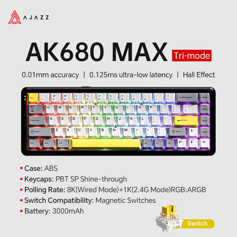 Magnetic Switch 60 Percent Mechanical Keyboard For Gaming