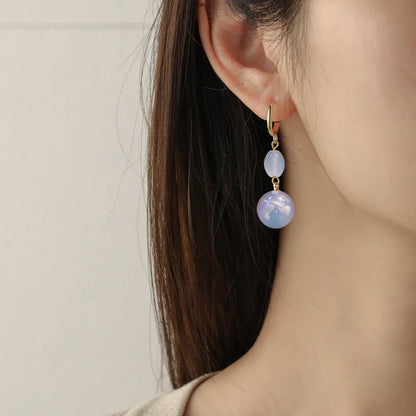Pearl Long Earrings With Rhinestones For Wedding Fashion - Smarsty