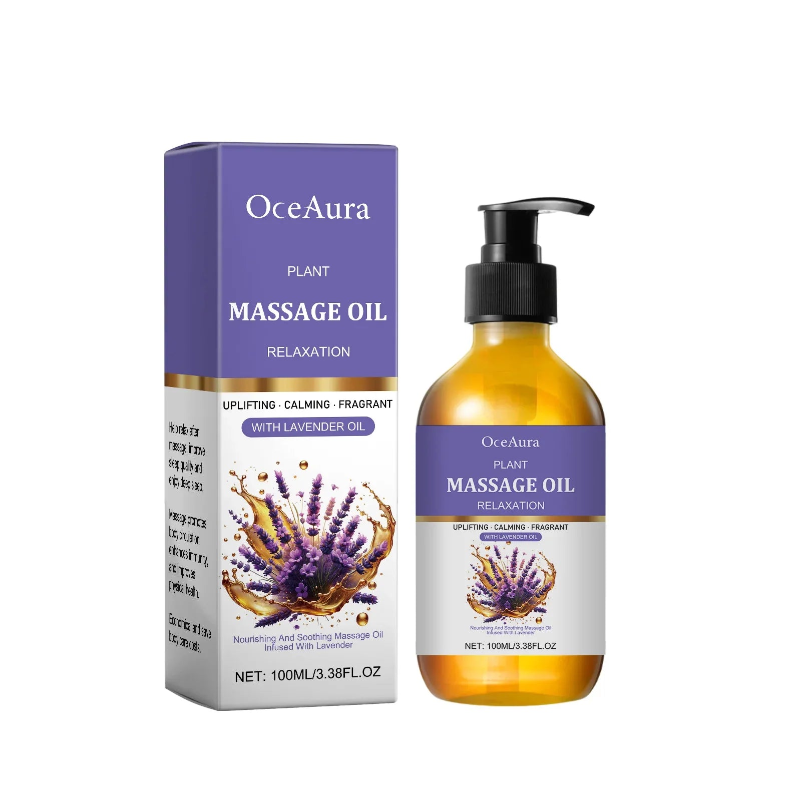 OceAura Lavender Essential Oil for Stress Relief and Better Sleep - Smarsty