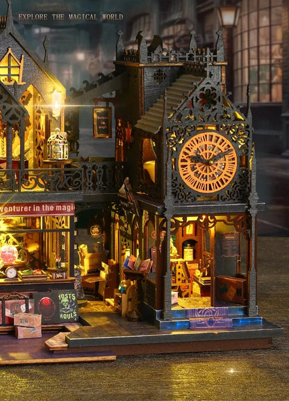 2014 New DIY Big Doll House Wooden Case Miniature Furniture Dollhouse Toys for Children Birthday Gifts