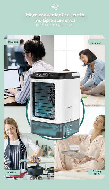 900ML USB Mini Humidifier Desk Fan with Night Light - Smarsty