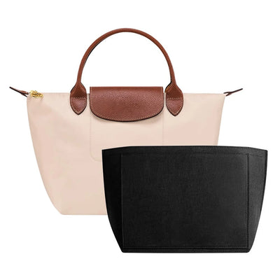 Felt Insert Bag Fits For Longchamp Handbag Liner Bag Felt Cloth Makeup Bag Support Travel Portable Insert Purse Organizer - Smarsty