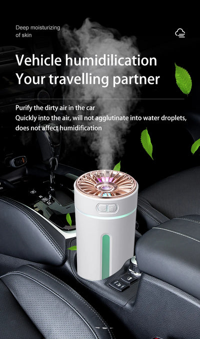 Portable Wireless Car Humidifier with RGB Lights - Smarsty