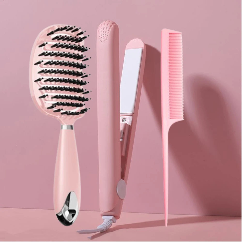 Pink Ceramic Flat Iron for Smooth Hair Finish - Smarsty