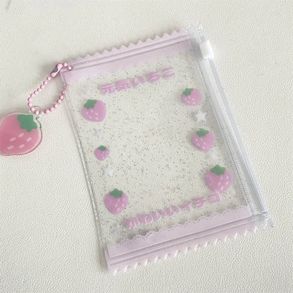INS Transparent Candy Bag Badge Holder Korean Photocard Holder Display Bag Pendant Idol Photo Card Protective Cover Card Holder