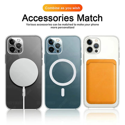 MagSafe Transparent Case For IPhone Wireless Charge - Smarsty