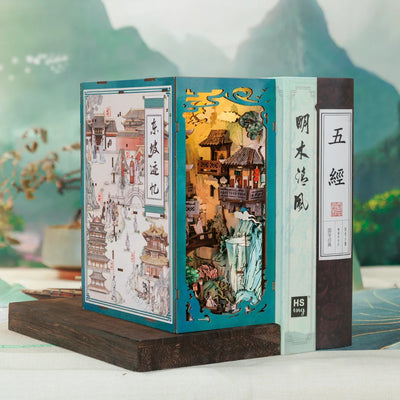 CUTEBEE Antiquity Book Nook Chinese Style Doll House Kit with Touch Light Dust Cover 3D Puzzle Toy Gift Ideas Su Dongpo's Life by Smarsty