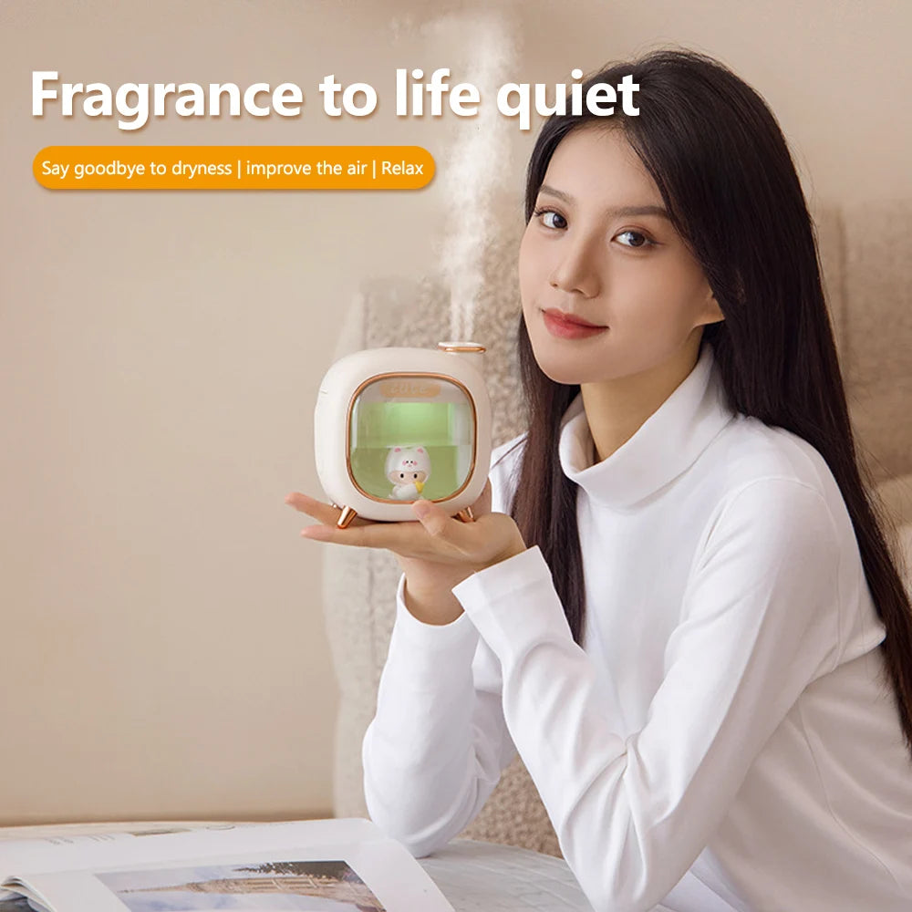 Cartoon Doll Ultrasonic Air Humidifier with Colorful Lights - Smarsty