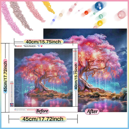 Full Diamond Painting Kit Scenic Tree Mosaic Art - Smarsty