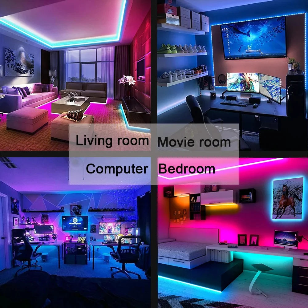 Smart LED Strip Lights with Bluetooth Control for Home Decor - Smarsty
