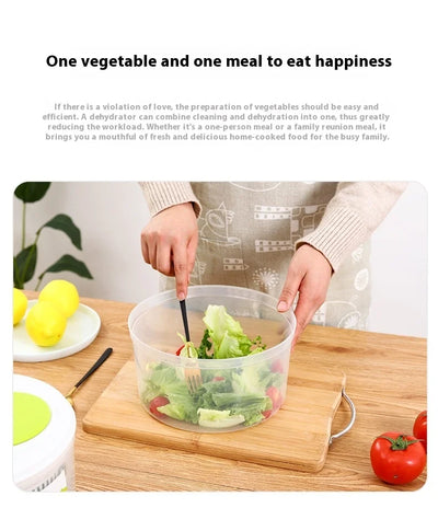 Multifunctional Household Manual Vegetable Dehydrator - Salad Spinner with Fruit, Lettuce Drain Basket | Home Kitchen Gadgets by Smarsty