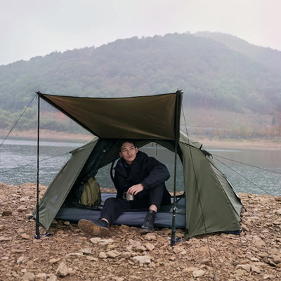 MOBI GARDEN Camping Backpacking Tent Waterproof Rainproof Hiking Silver Coated Sun Protection Easy Set Up by Smarsty