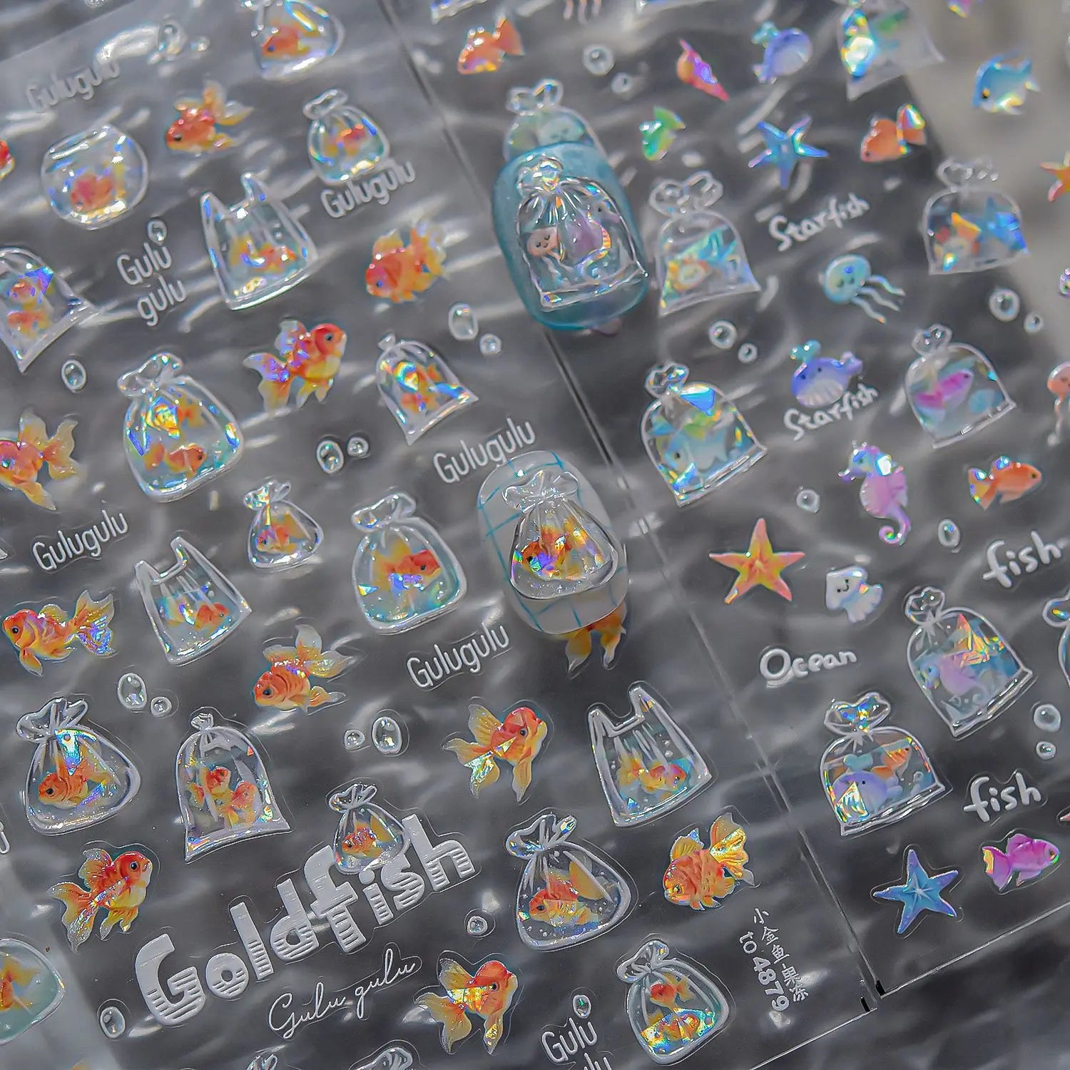 Cute Starfish Nail Charm Stickers for Summer Nail Art - Smarsty