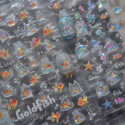 Cute Starfish Nail Charm Stickers for Summer Nail Art - Smarsty