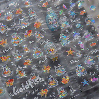 Cute Starfish Nail Charm Stickers for Summer Nail Art - Smarsty