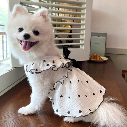 Summer Dog Cooling Dress with Cute Heart Print - Smarsty