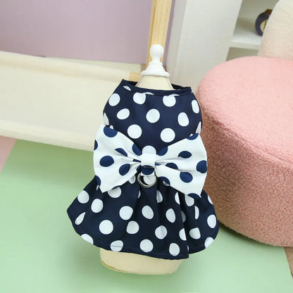 Lovely Dot Pattern Dog Dress for Wedding Parties - Smarsty