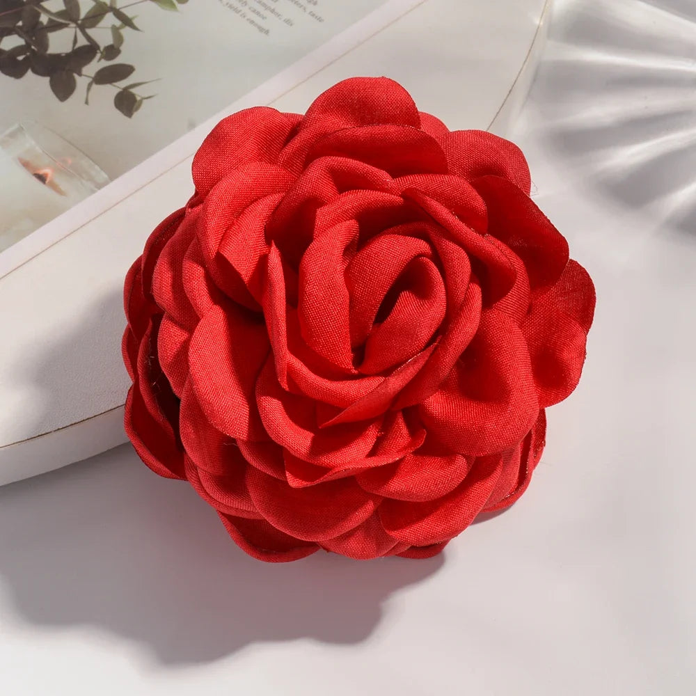 16 Color Rose Flower Hair Claw Clips Medium Secure Grip - Smarsty