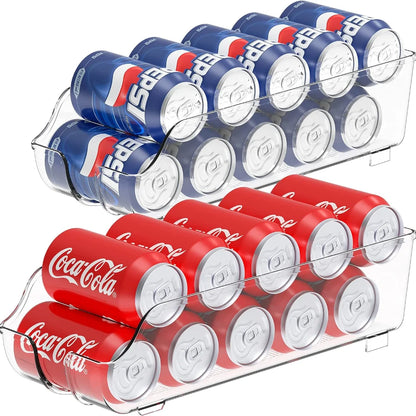 1/2pcs Kitchen Storage Cans, Soda Cans, Storage Cans, Refrigerator Freezer Organizers, Can Dispensers, Kitchen Accessories