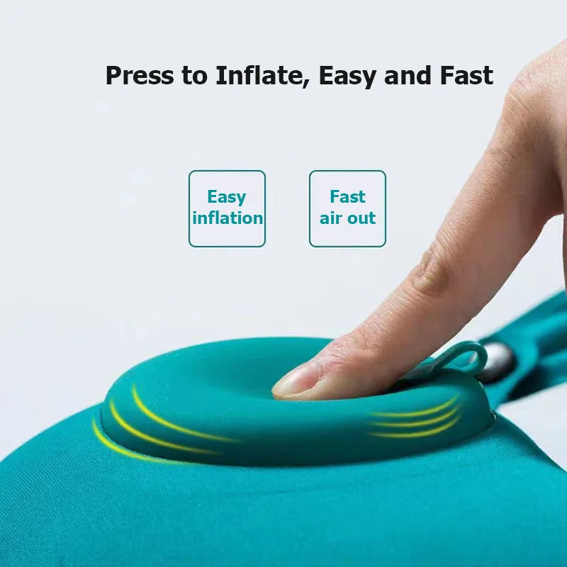 U Shape Inflatable Travel Pillow for Comfort and Support - Smarsty