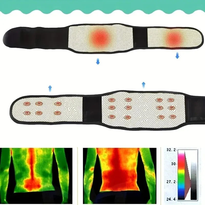 Adjustable Self Heating Magnetic Therapy Support Belt - Smarsty