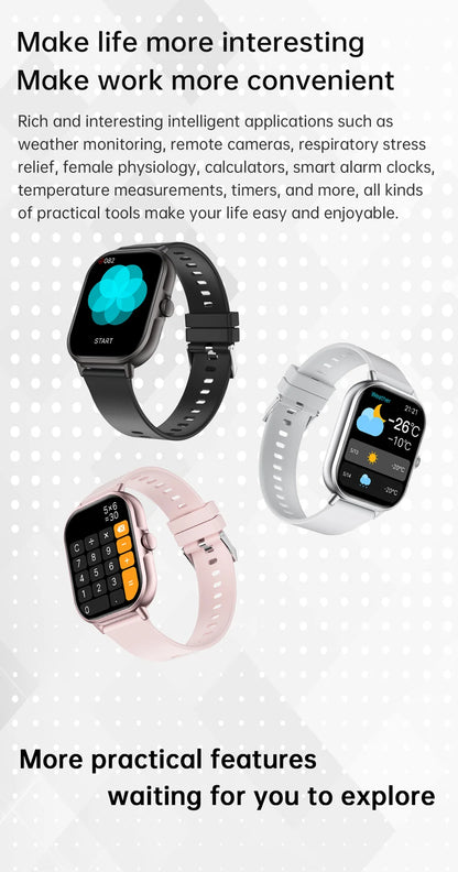 Smartwatch with Bluetooth Call and Music Playback - Smarsty