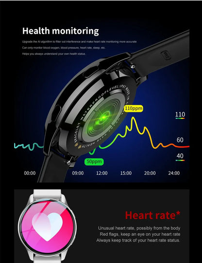 Women Bluetooth Smart Watch with Heart Rate Monitoring - Smarsty